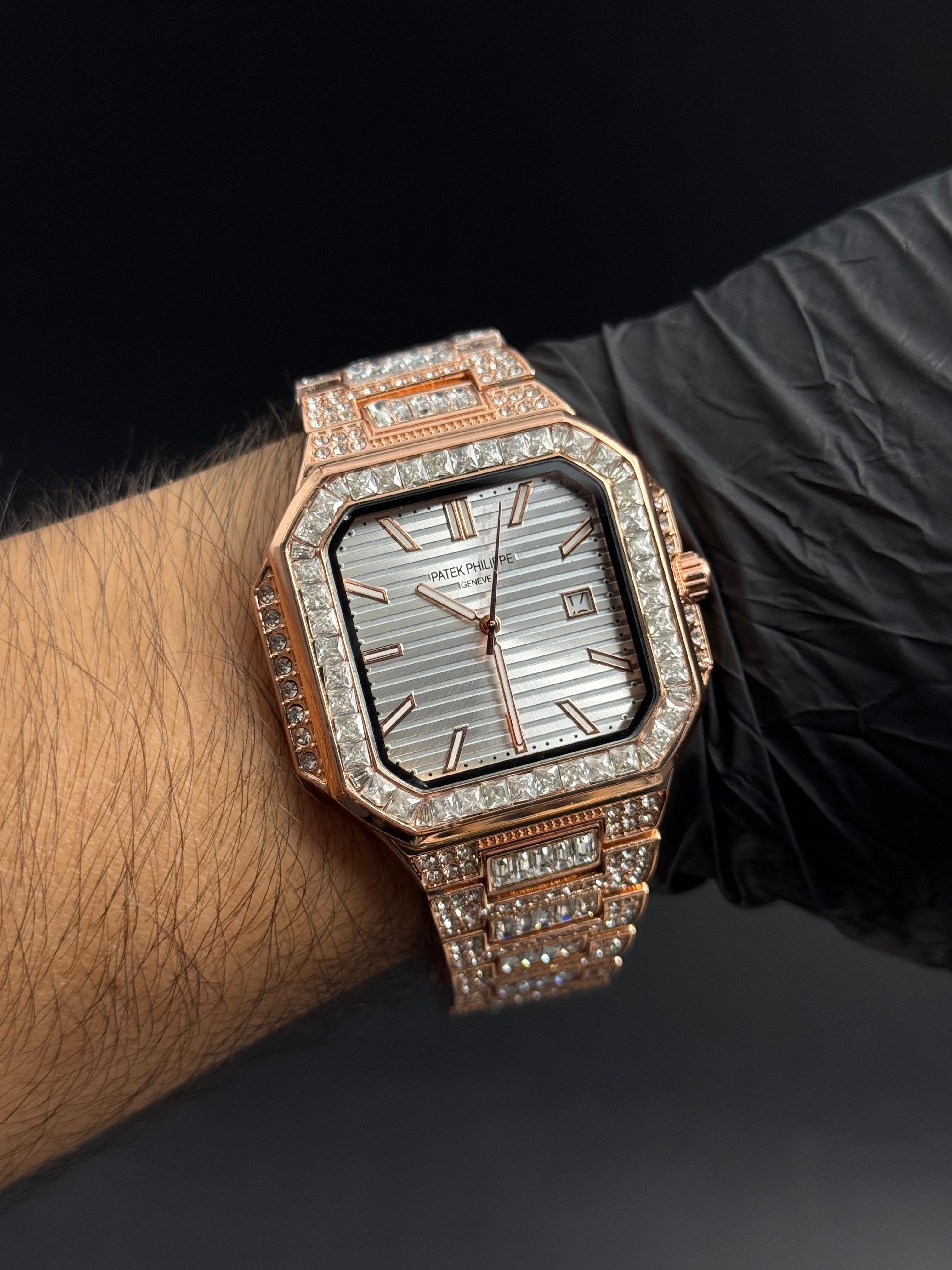 Patk Phlppe Oro rosa Tablero Plateado