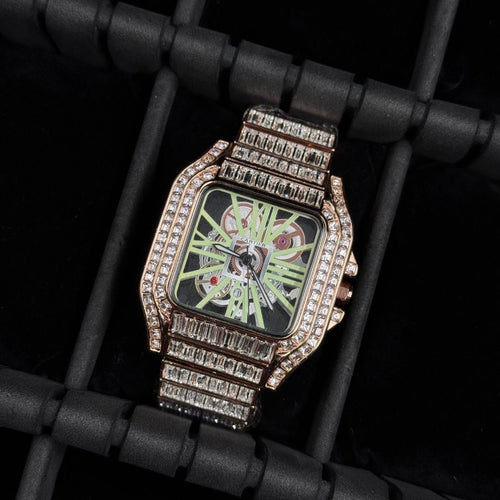 Crtr Santos Skeleton Metal Circones Dorado Tablero Negro - Blanco