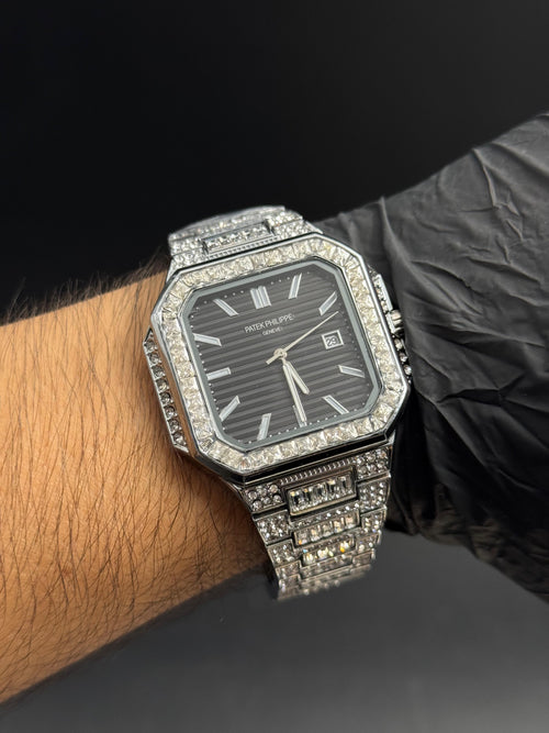 Patk Phlppe Circones Plateado Tablero Negro