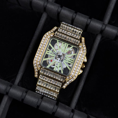 Crtr Santos Skeleton Metal Circones Dorado Tablero Verde