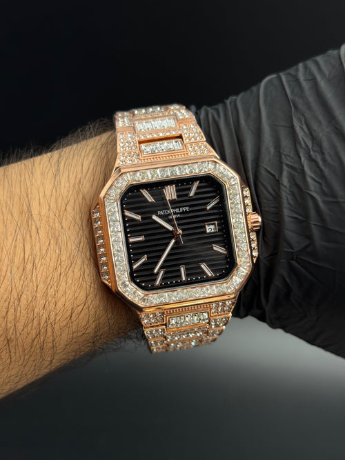 Patk Phlppe Circones Oro Rosa Tablero Negro